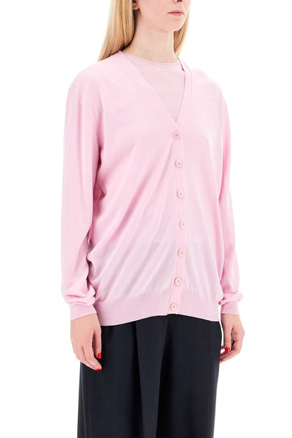 Lightweight Wool Cardigan  - Pink