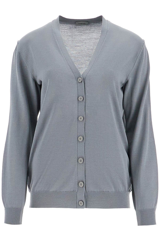 Lightweight Wool Cardigan  - Grey