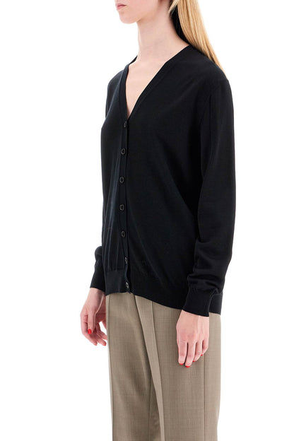 Lightweight Wool Cardigan  - Black