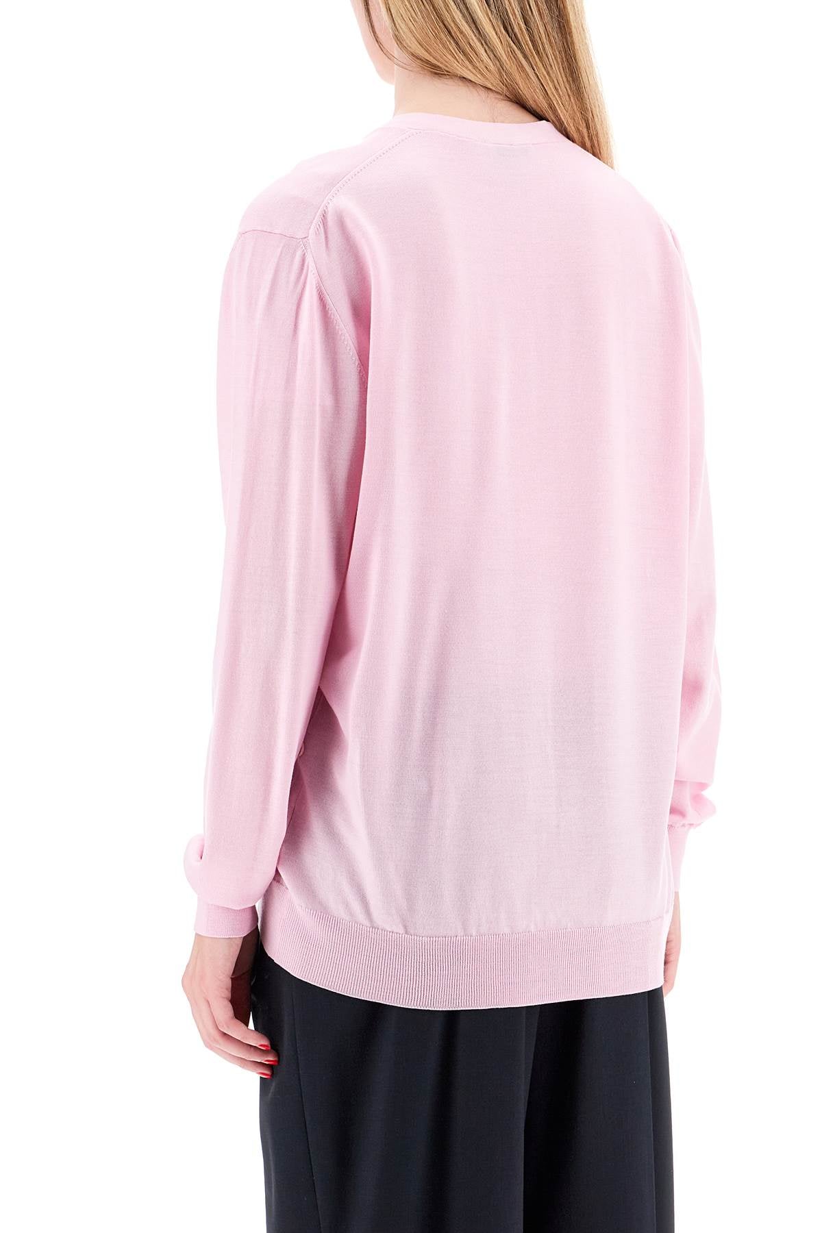 Lightweight Wool Cardigan  - Pink