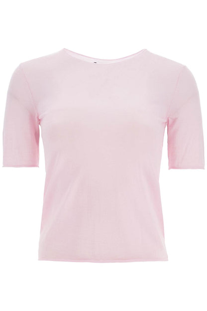 Short-sleeved Knit Top For  - Pink