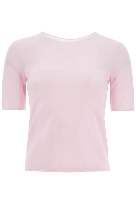 Short-sleeved Knit Top For  - Pink