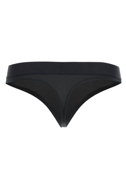 Embossed Icon Thong  - Nero