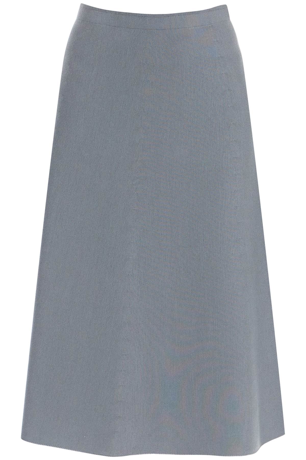 Flared Knit Skirt  - Grey