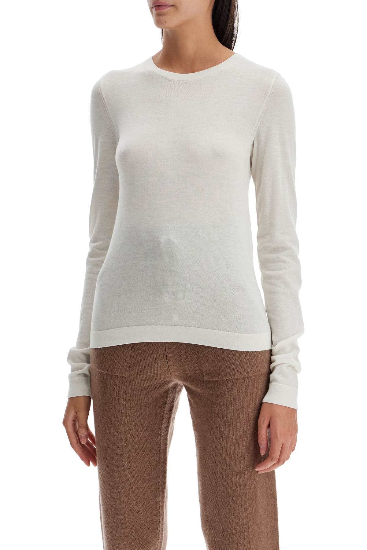 'cashmere And Silk Blend Sweater  - White