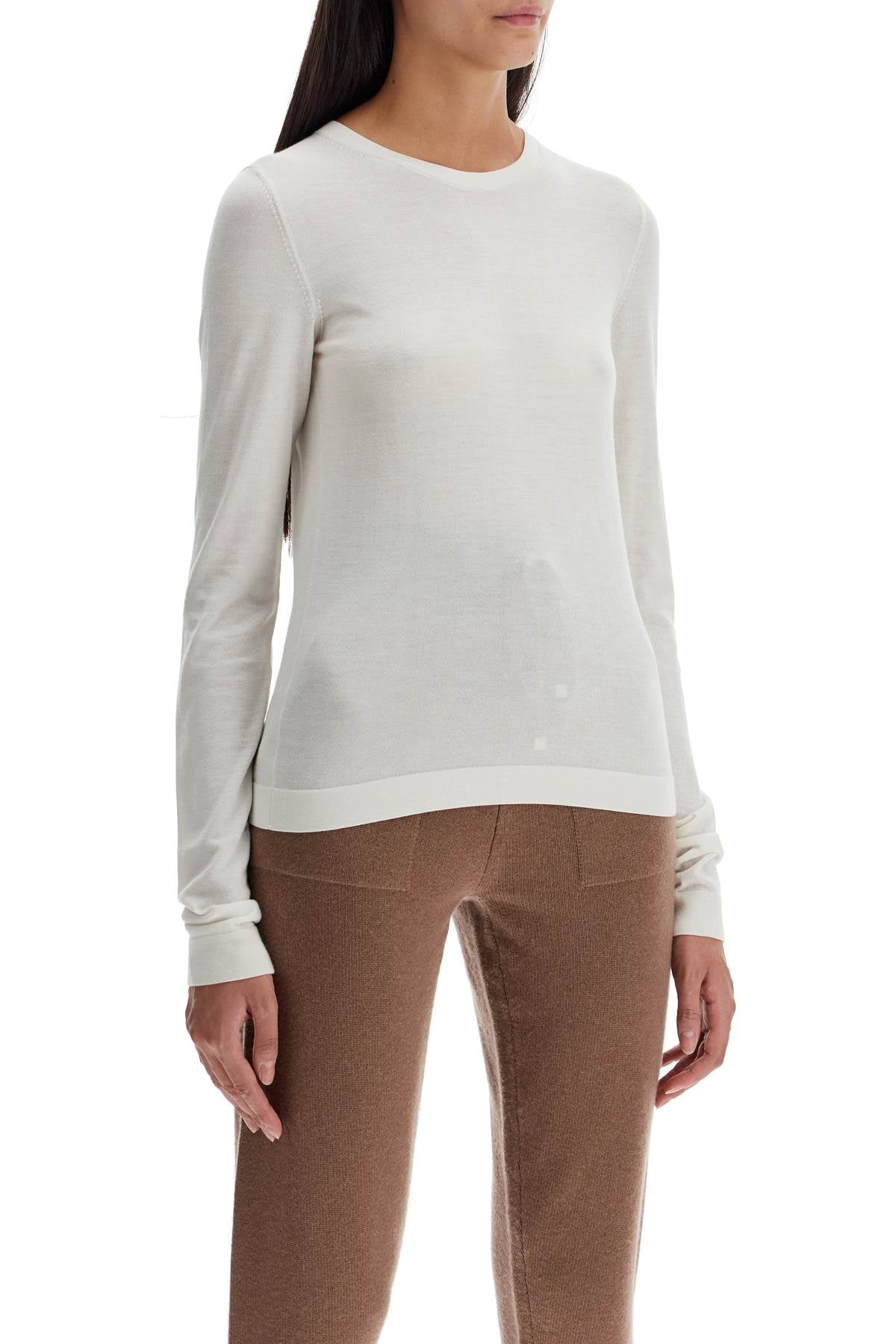 'cashmere And Silk Blend Sweater  - White