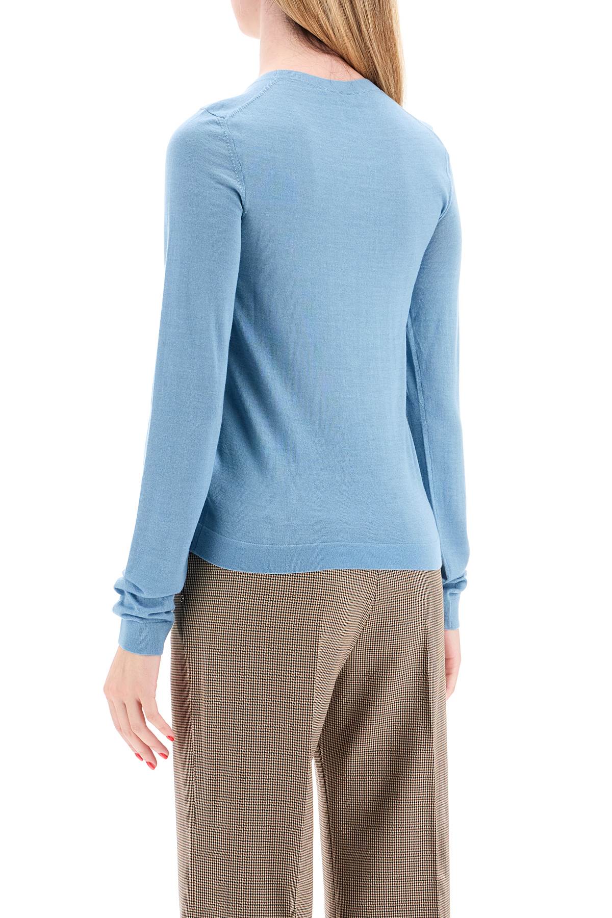 'cashmere And Silk Blend Sweater  - Light Blue