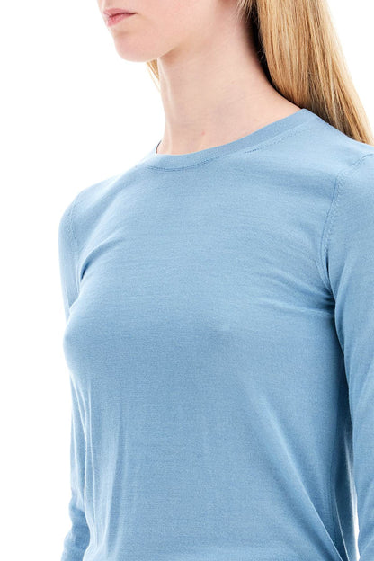 'cashmere And Silk Blend Sweater  - Light Blue