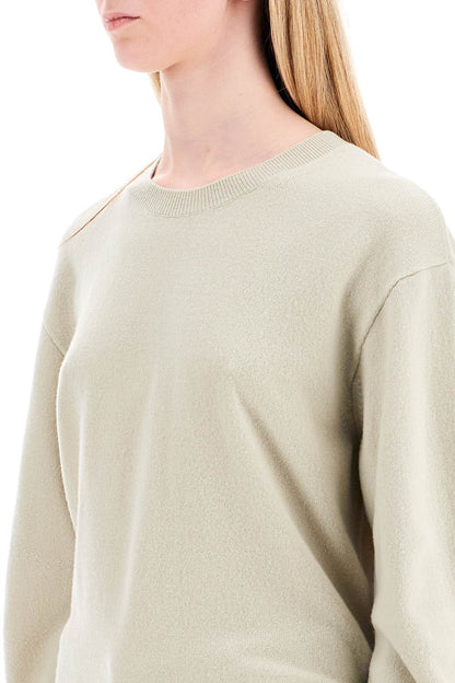 Wool And Cashmere Blend Pul  - Khaki