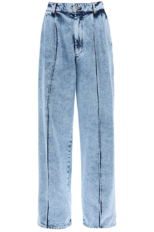 Jeans In Marbled Denim  - Light Blue