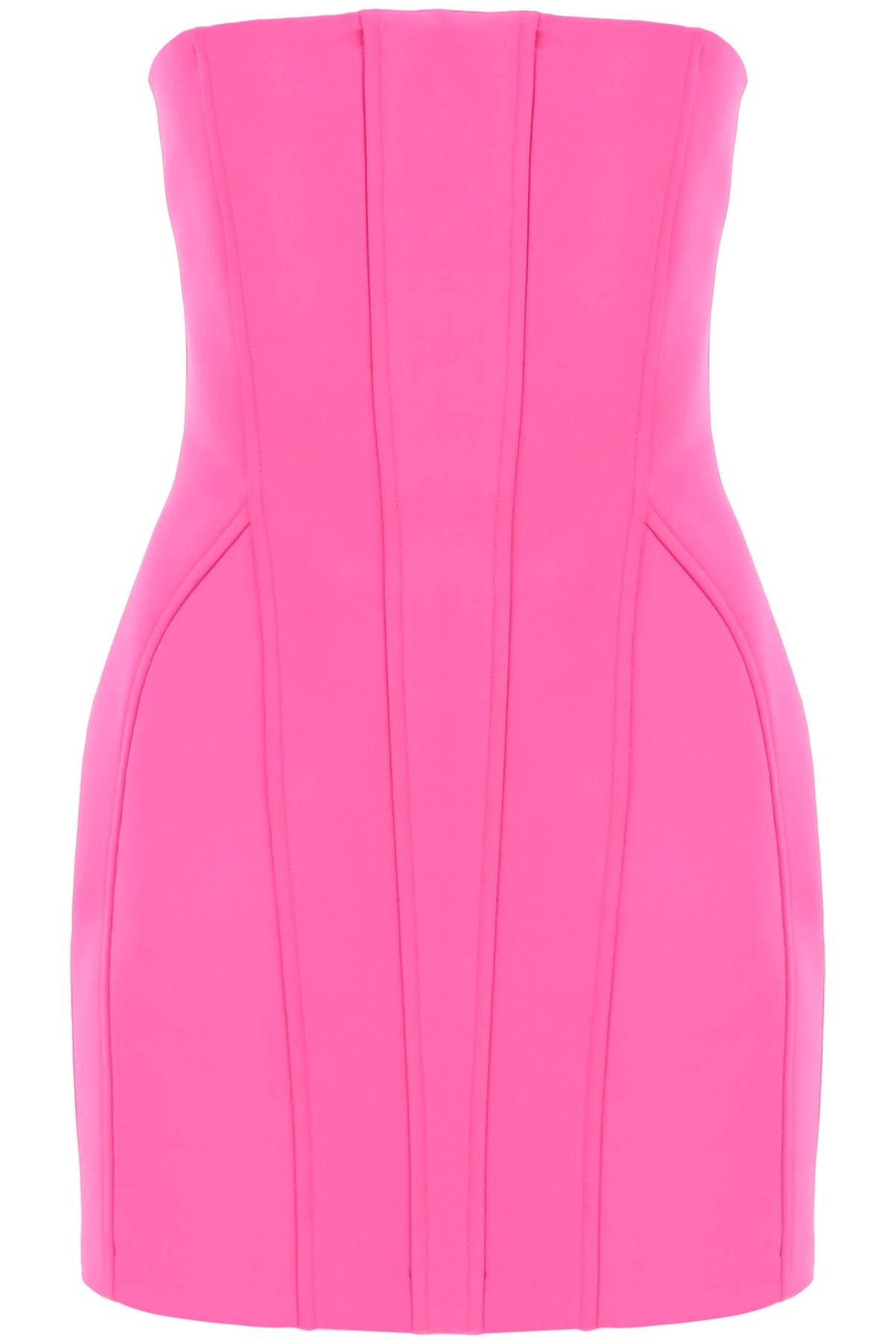 Structured Mini Dress With A  - Fuchsia