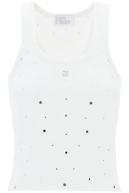 Sleeveless Top With  - White