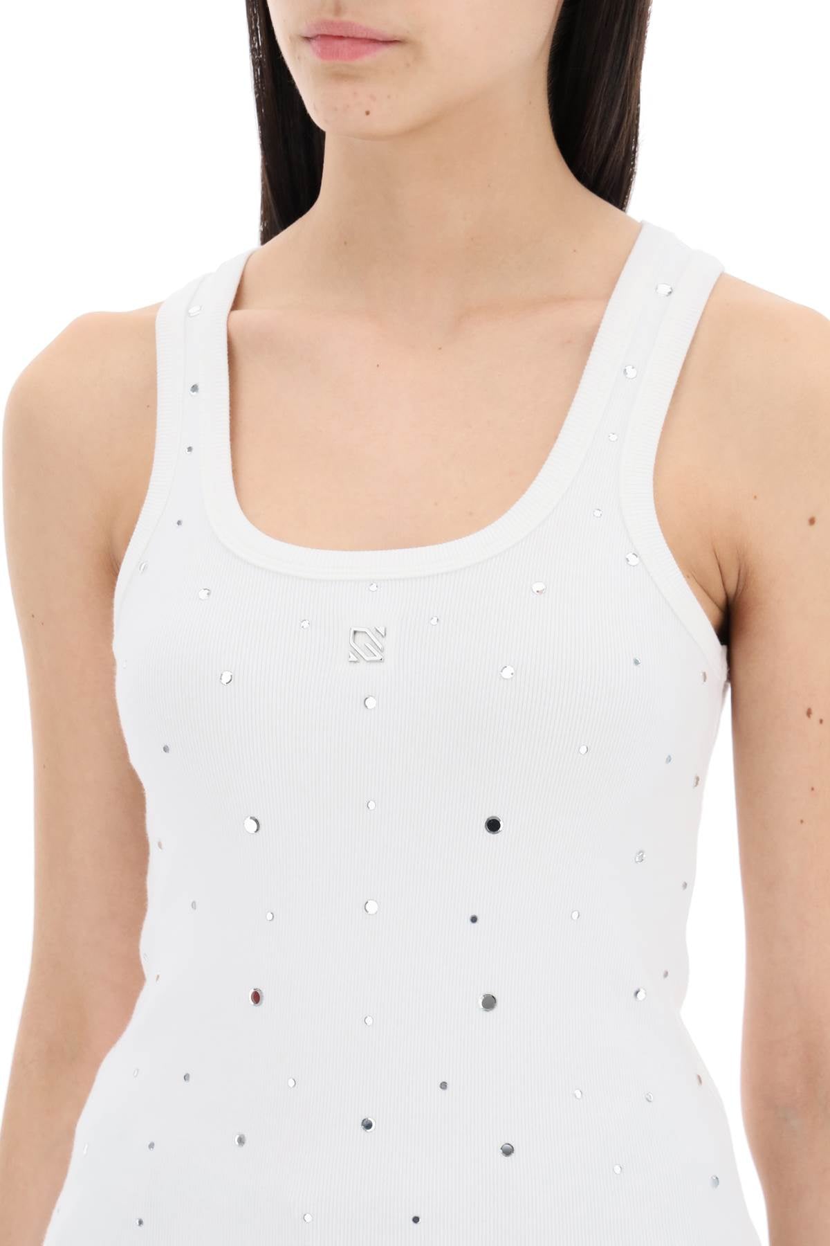 Sleeveless Top With  - White