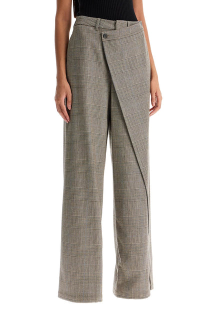 Prince Of Wales Checked Trousers  - Brown