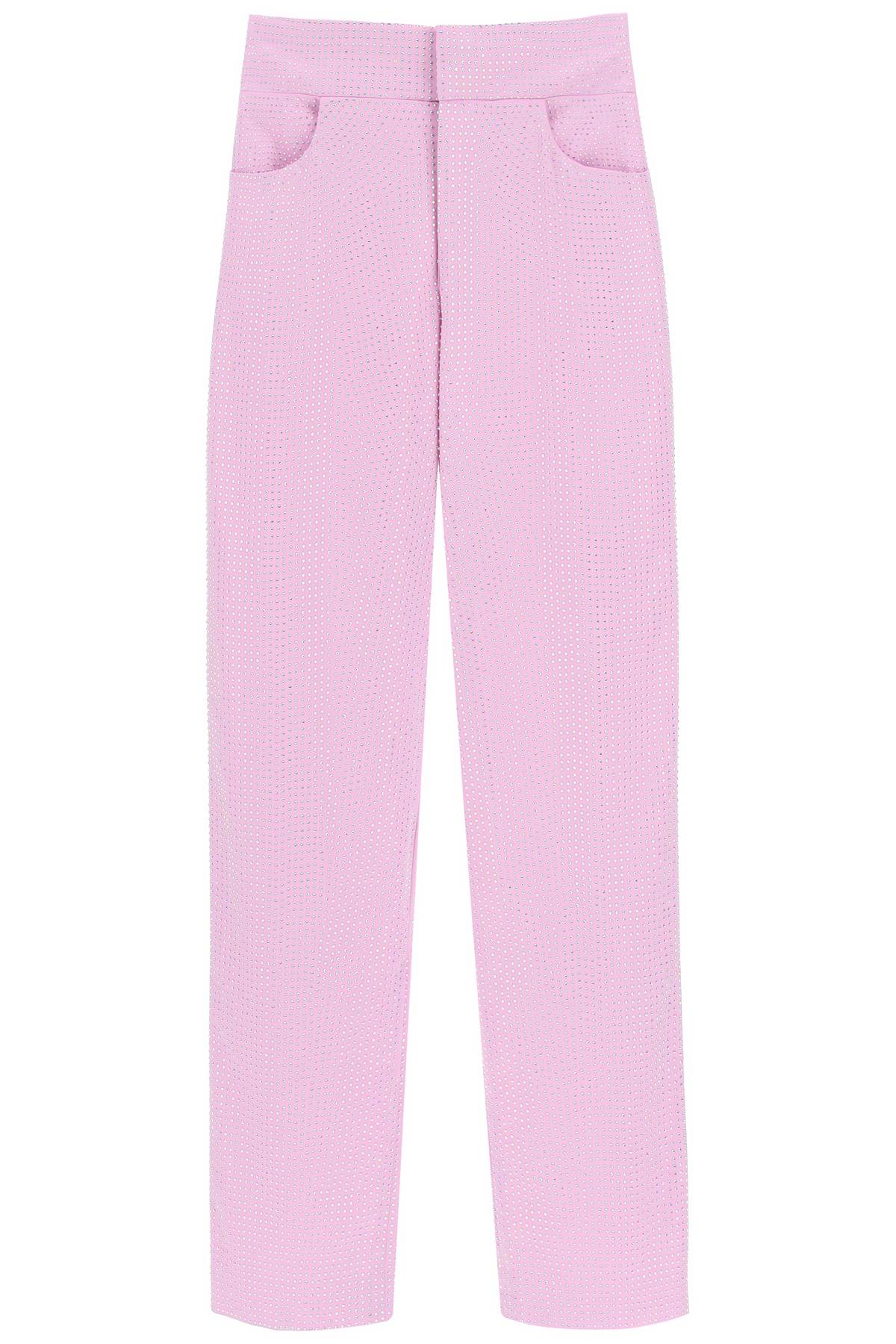 Wide-leg Pants With Crystals  - Pink