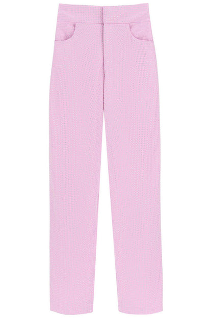 Wide-leg Pants With Crystals  - Pink