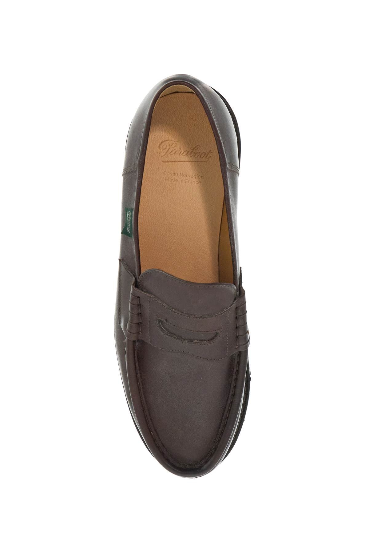 Leather Reims Penny Loafers  - Brown