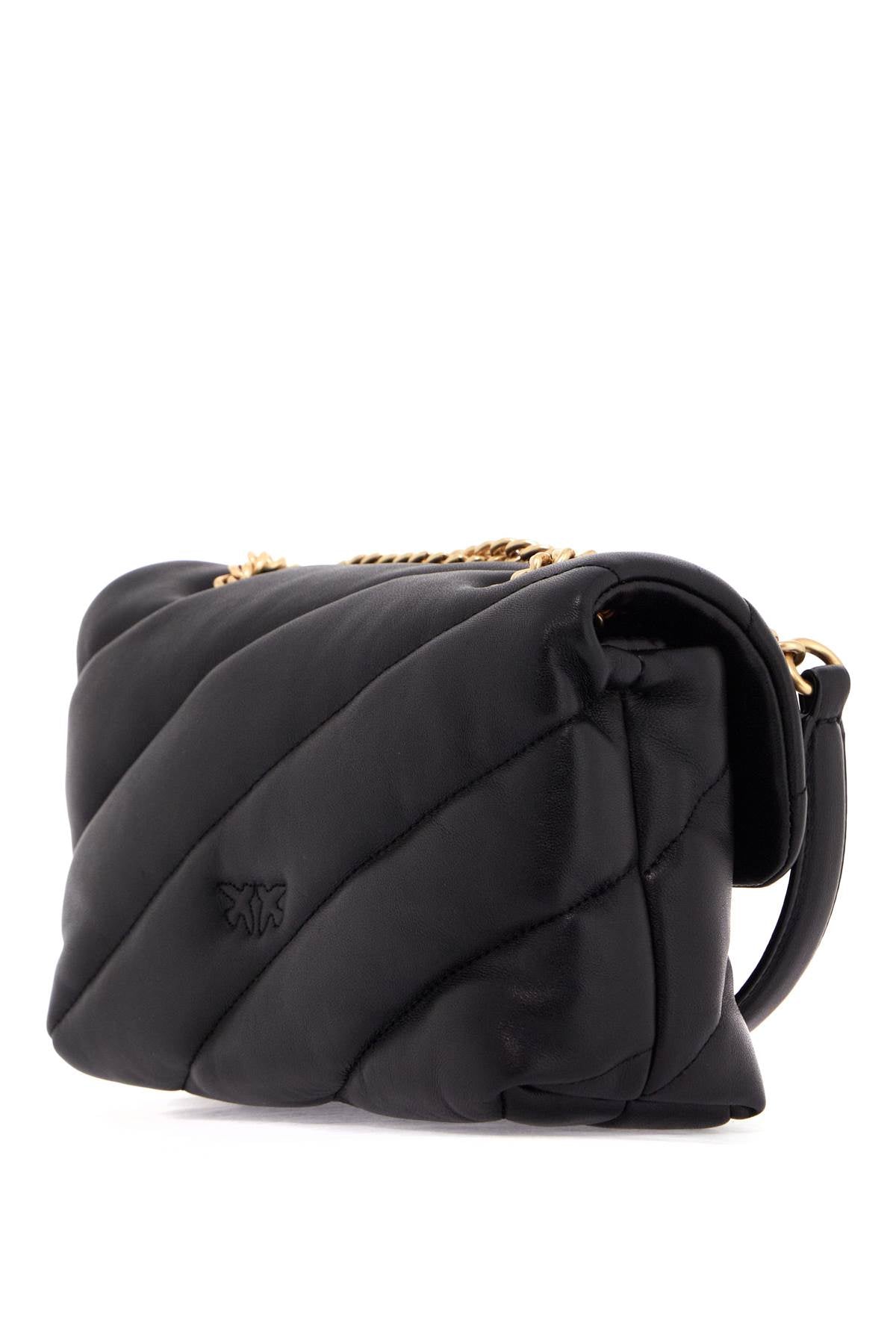 Love Mini Puff Maxi Quilt Bag  - Black