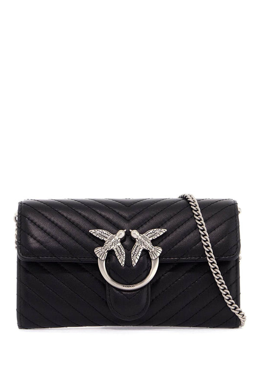 Love Bag Chevron Crossbody Bag  - Black