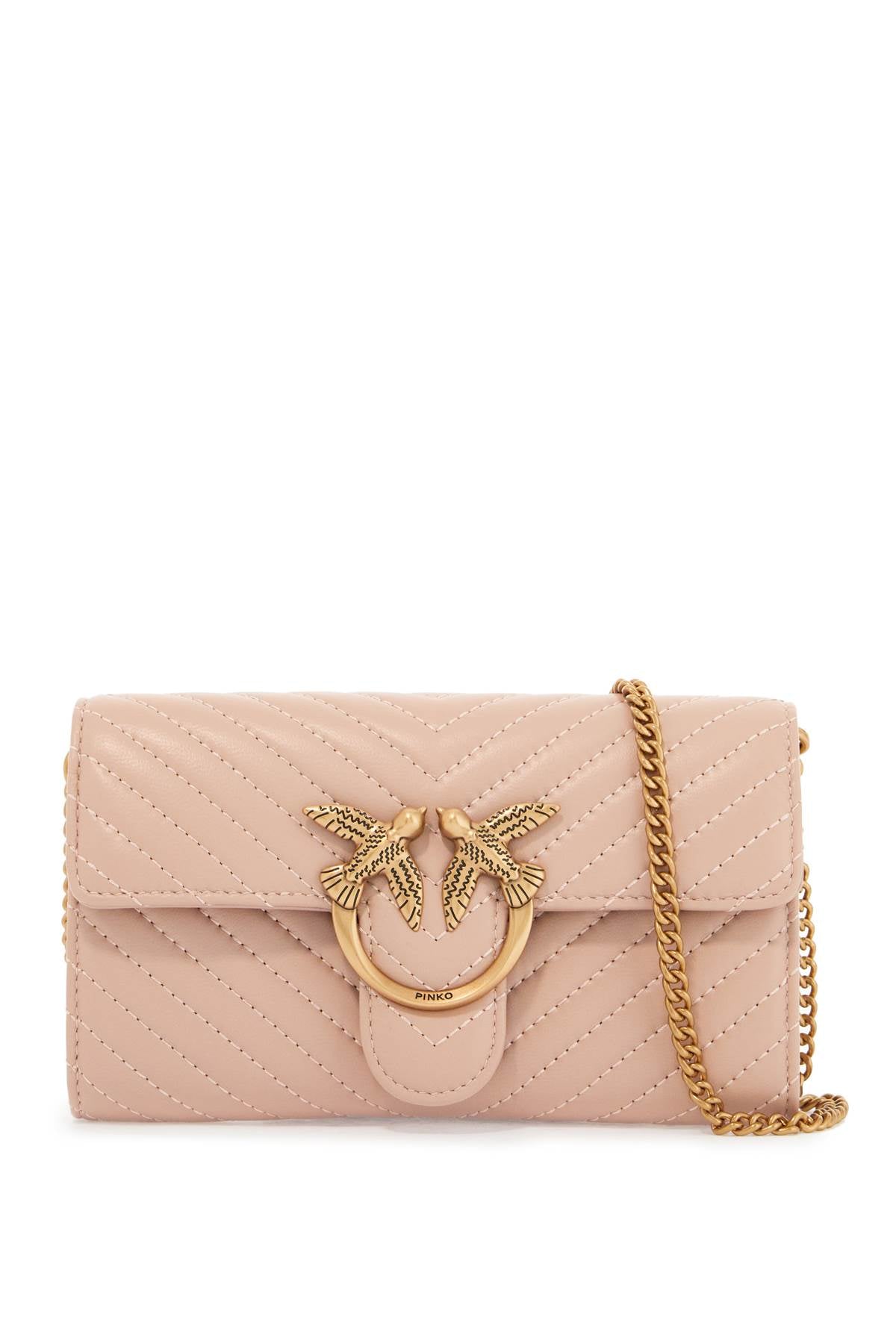 Love Bag Chevron Crossbody Bag  - Pink