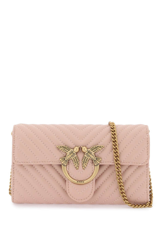 Love Bag Chevron Crossbody Bag  - Pink