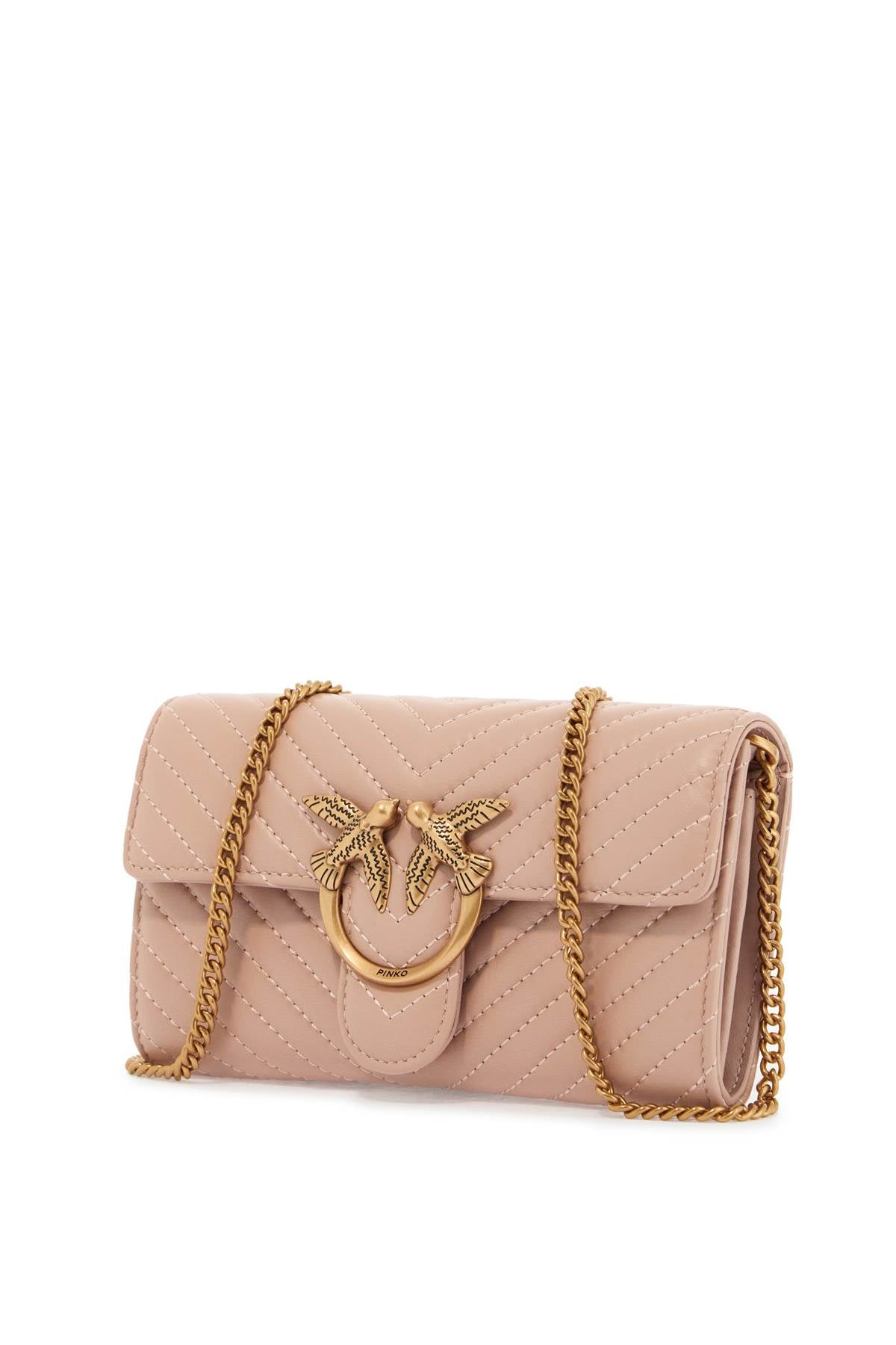 Love Bag Chevron Crossbody Bag  - Pink