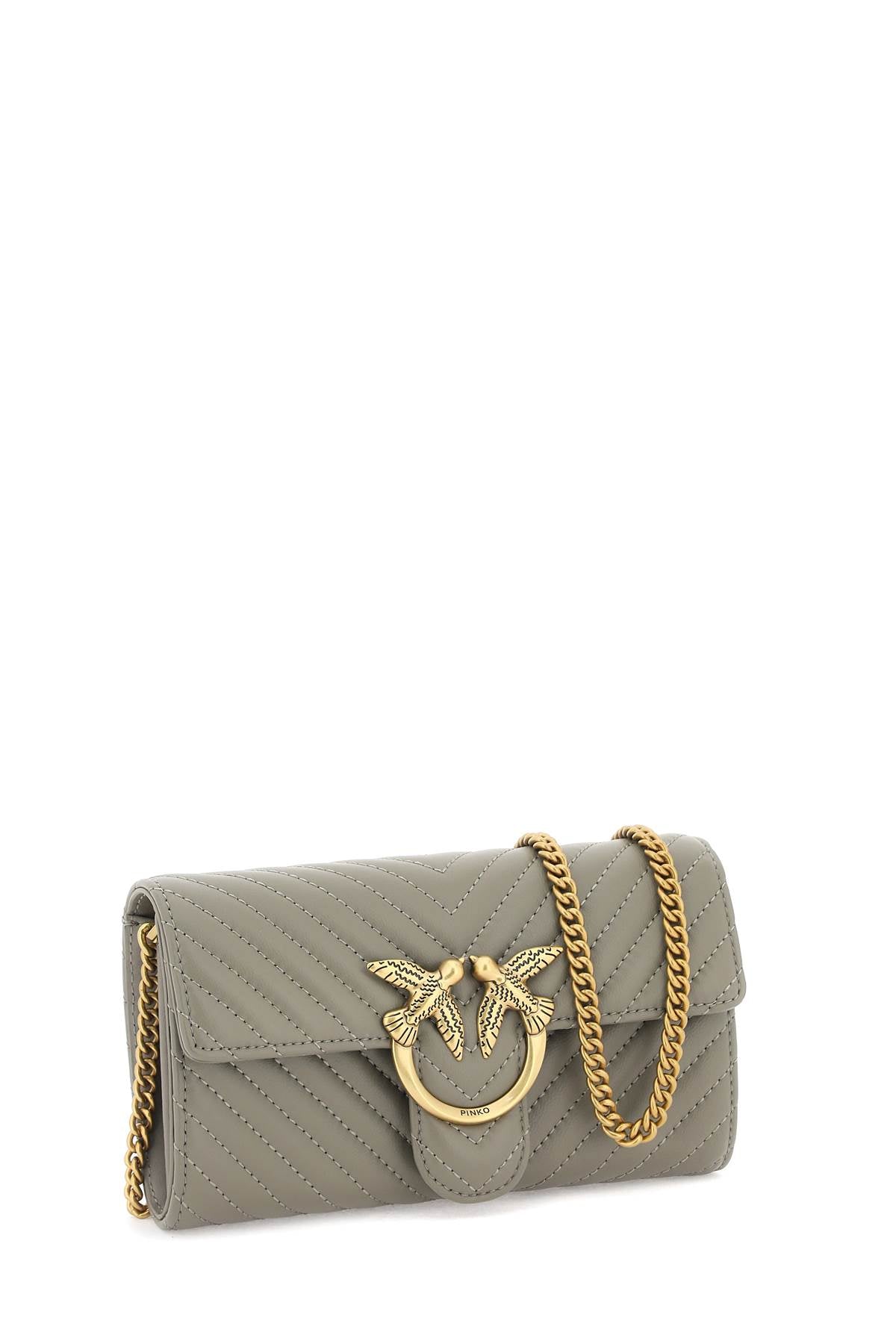 Love Bag Chevron Crossbody Bag  - Grey