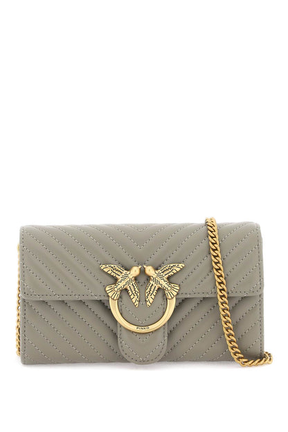 Love Bag Chevron Crossbody Bag  - Grey