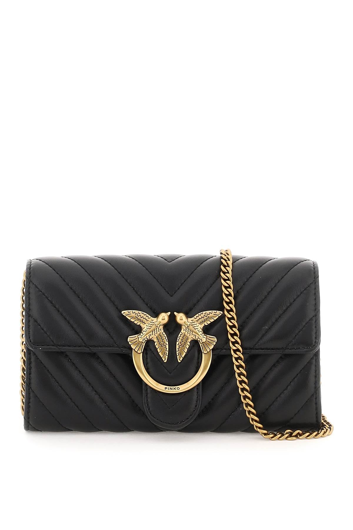 Love Bag Chevron Crossbody Bag  - Black