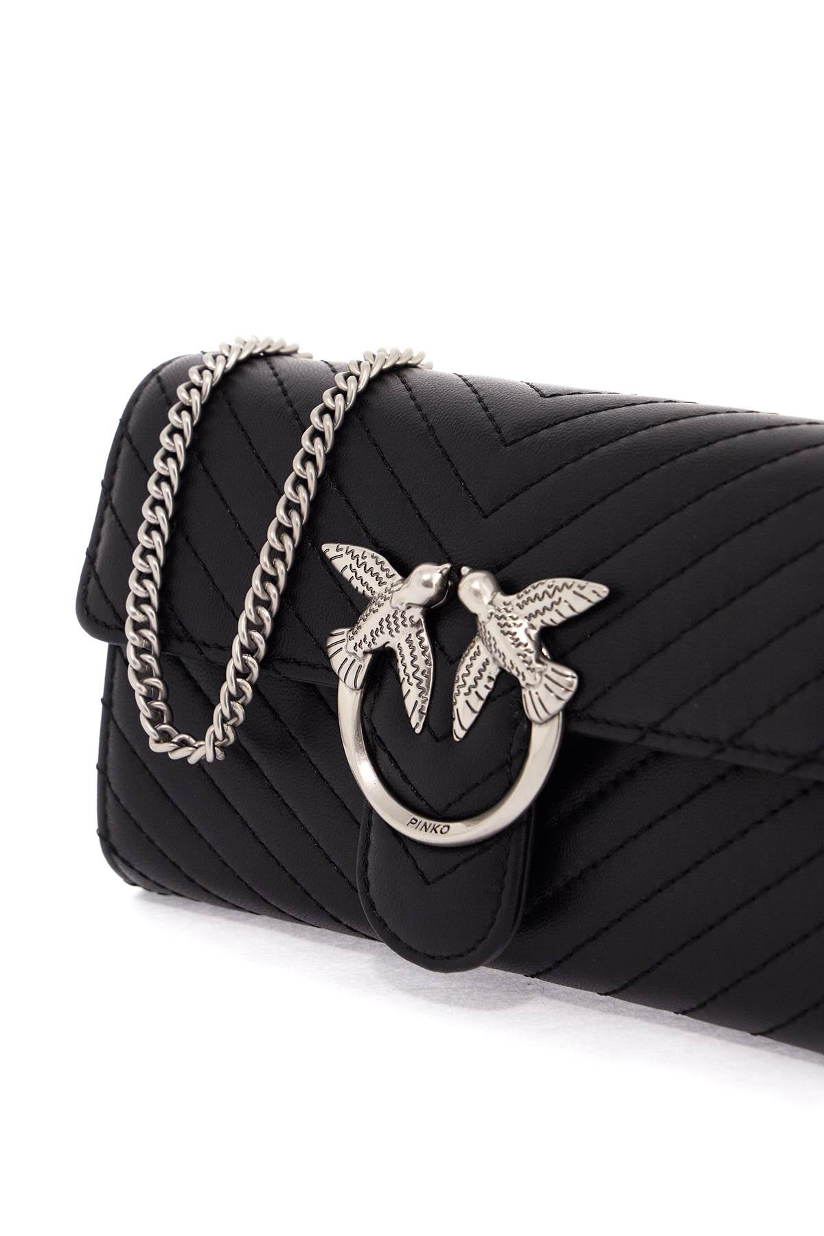 Love Bag Chevron Crossbody Bag  - Black