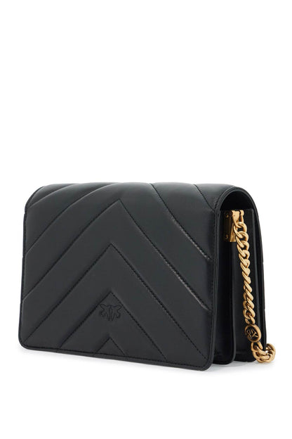 Love Click Big Chevron Bag  - Black