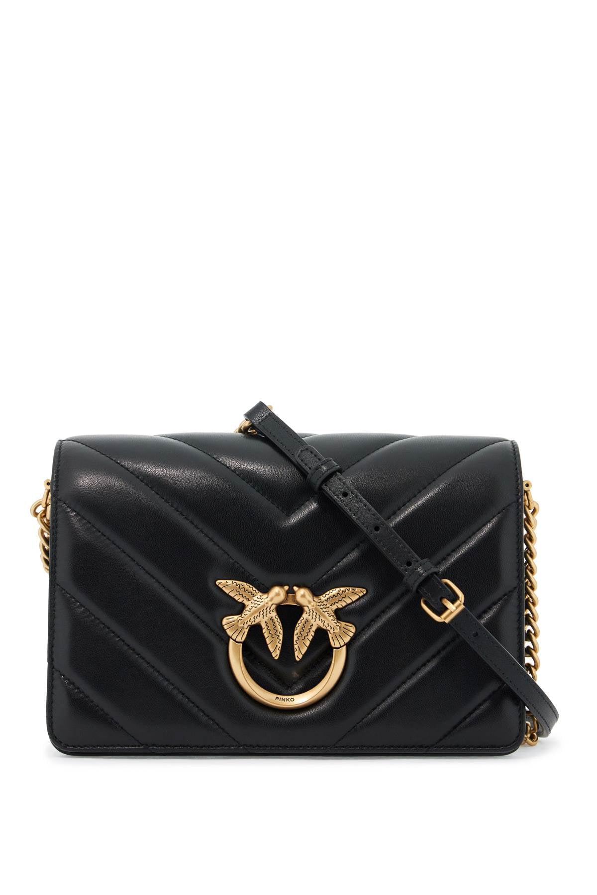 Love Click Big Chevron Bag  - Black