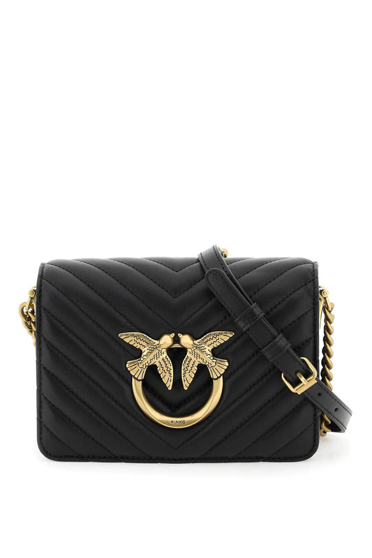 Love Click Mini Chevron Bag  - Black