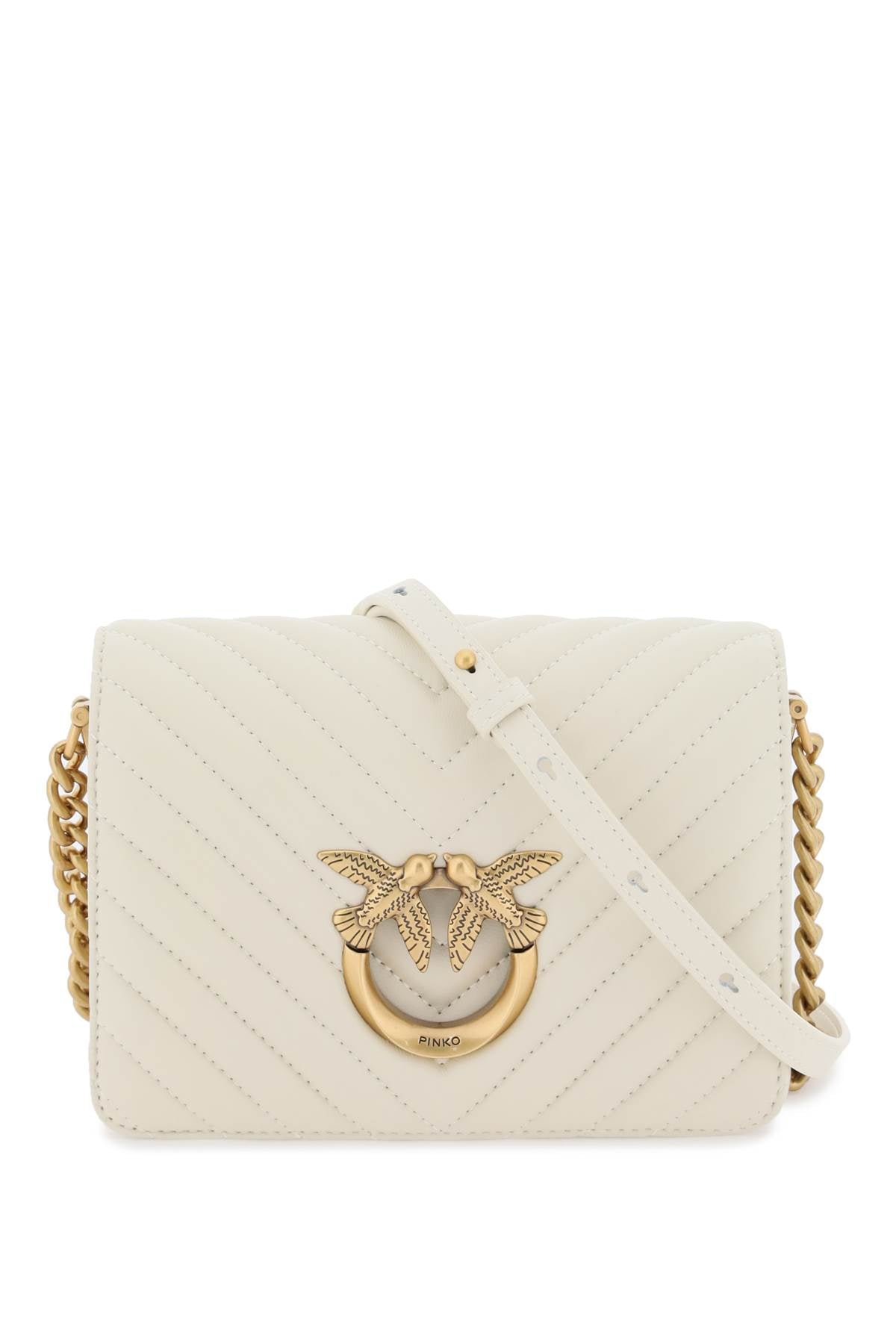 Love Click Mini Chevron Bag  - White