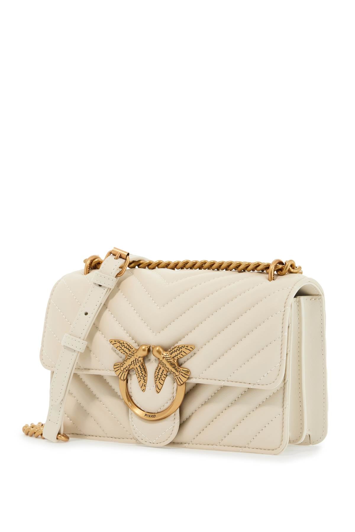 Mini Love Bag One Chevron  - White