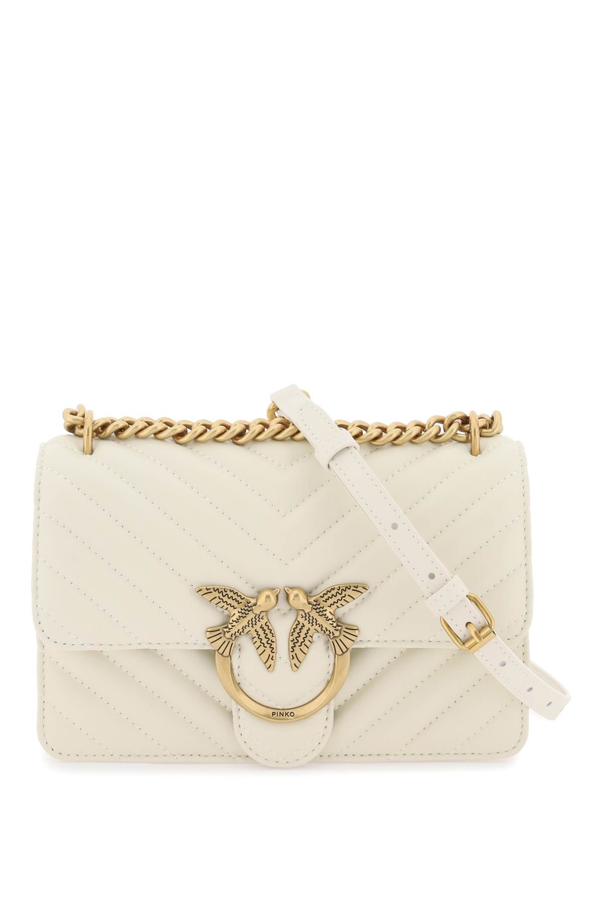 Mini Love Bag One Chevron  - White