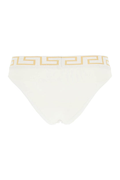 Greca Border Briefs  - White