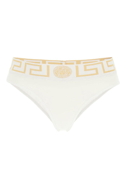 Greca Border Briefs  - White