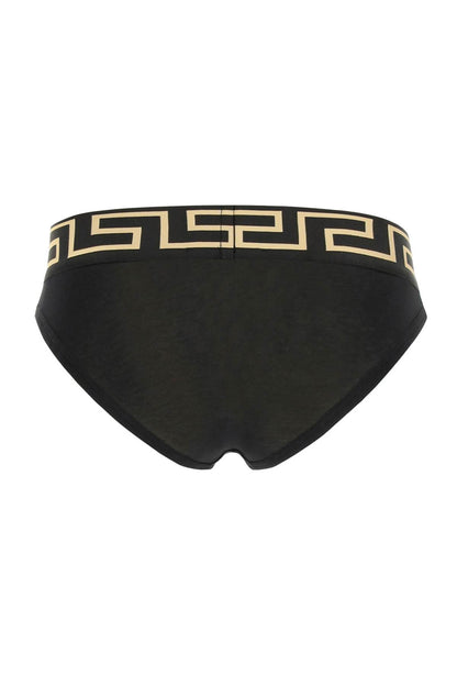 Greca Border Briefs  - Nero