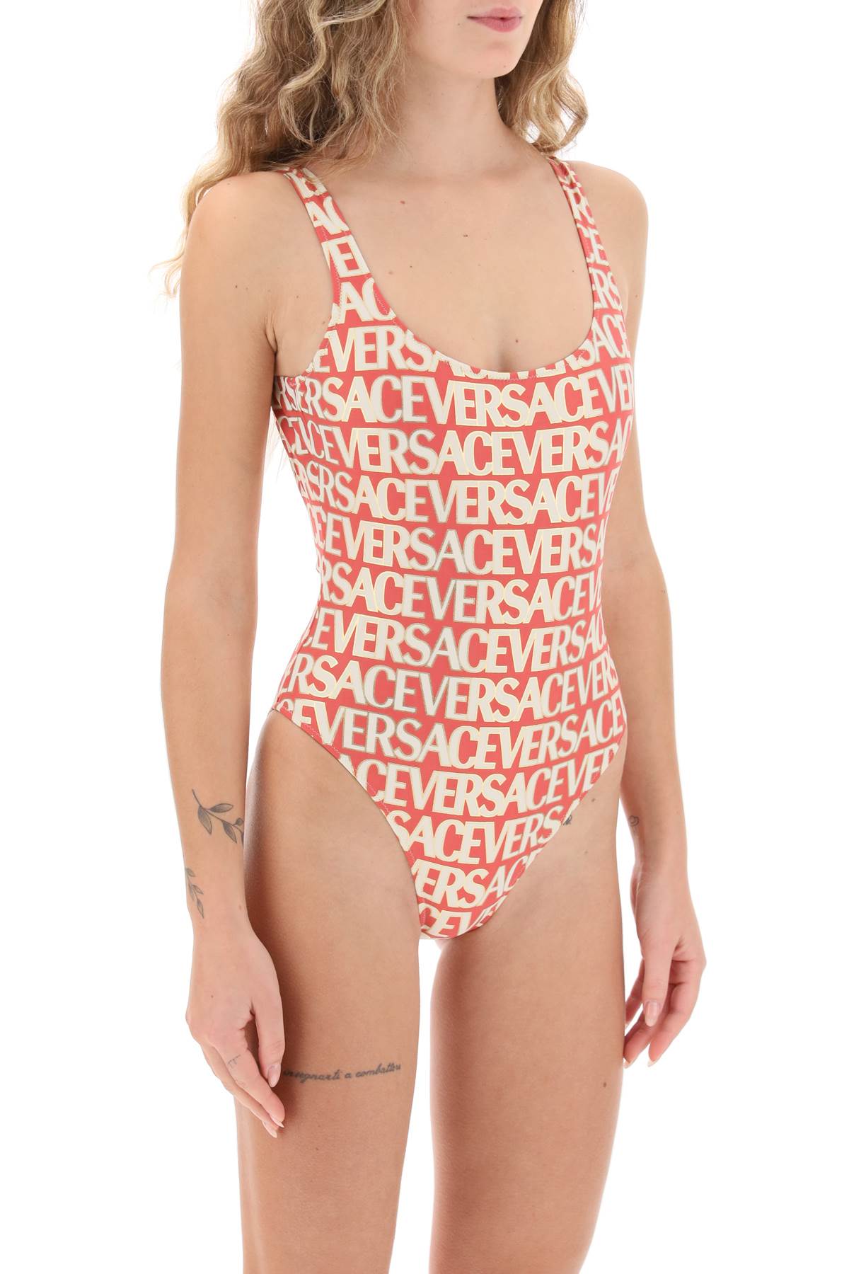 Versace Allover One-piece Swimwear  - Fuxia