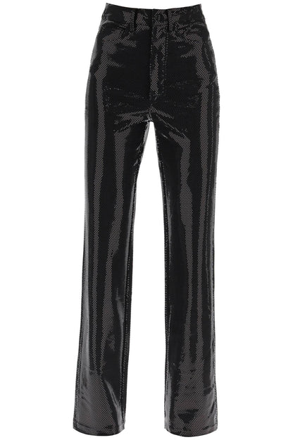 'rotana' Foil Jersey Pants  - Black