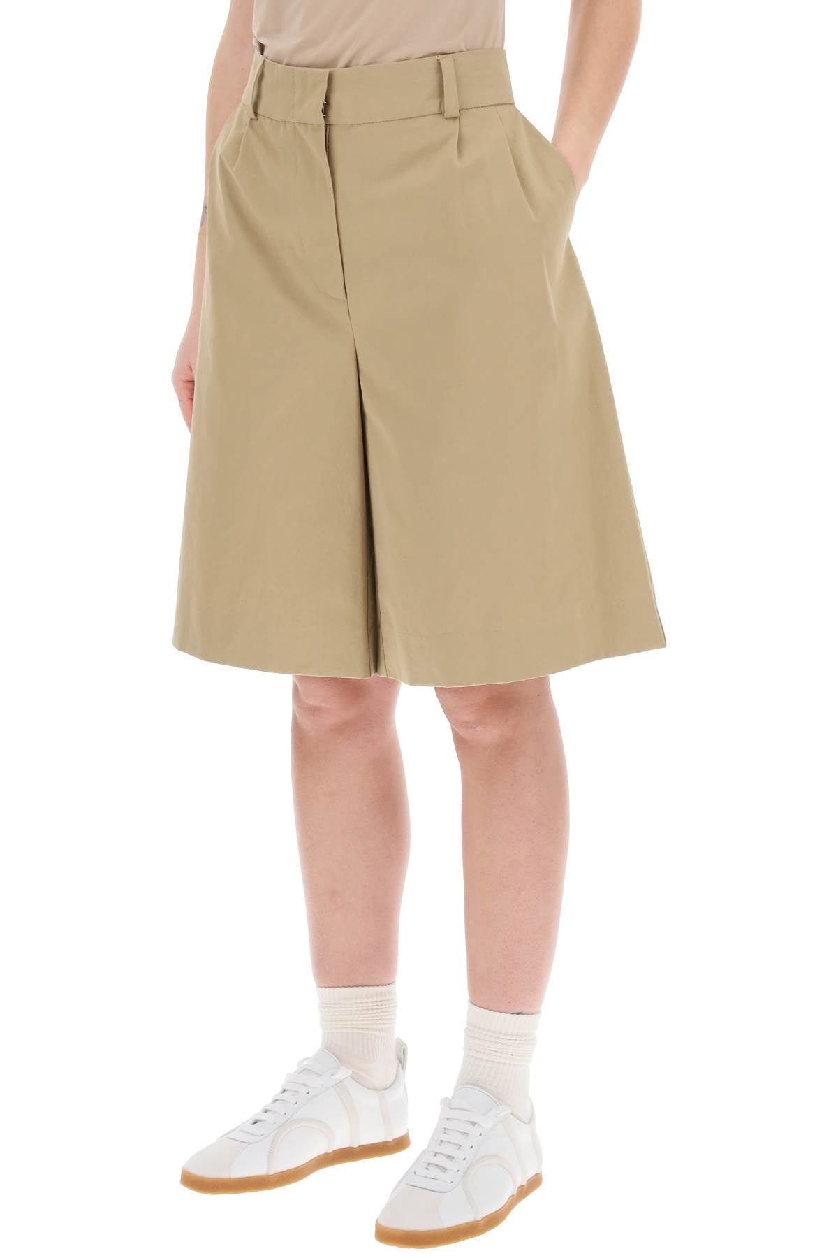 "organic Cotton Jane Bermuda Shorts  - Beige