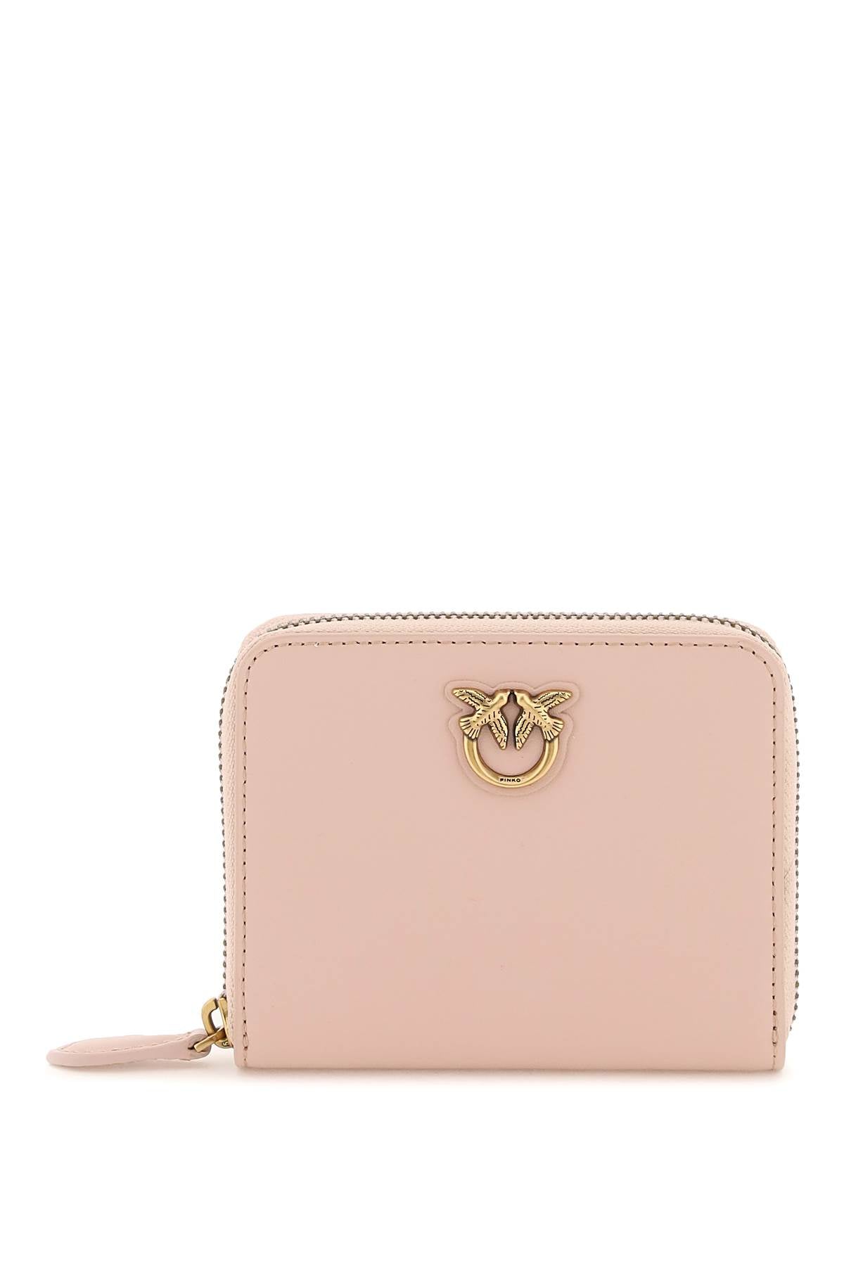 Leather Zip-around Wallet  - Rosa