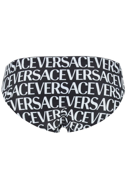 Versace Allover Swim Briefs  - White