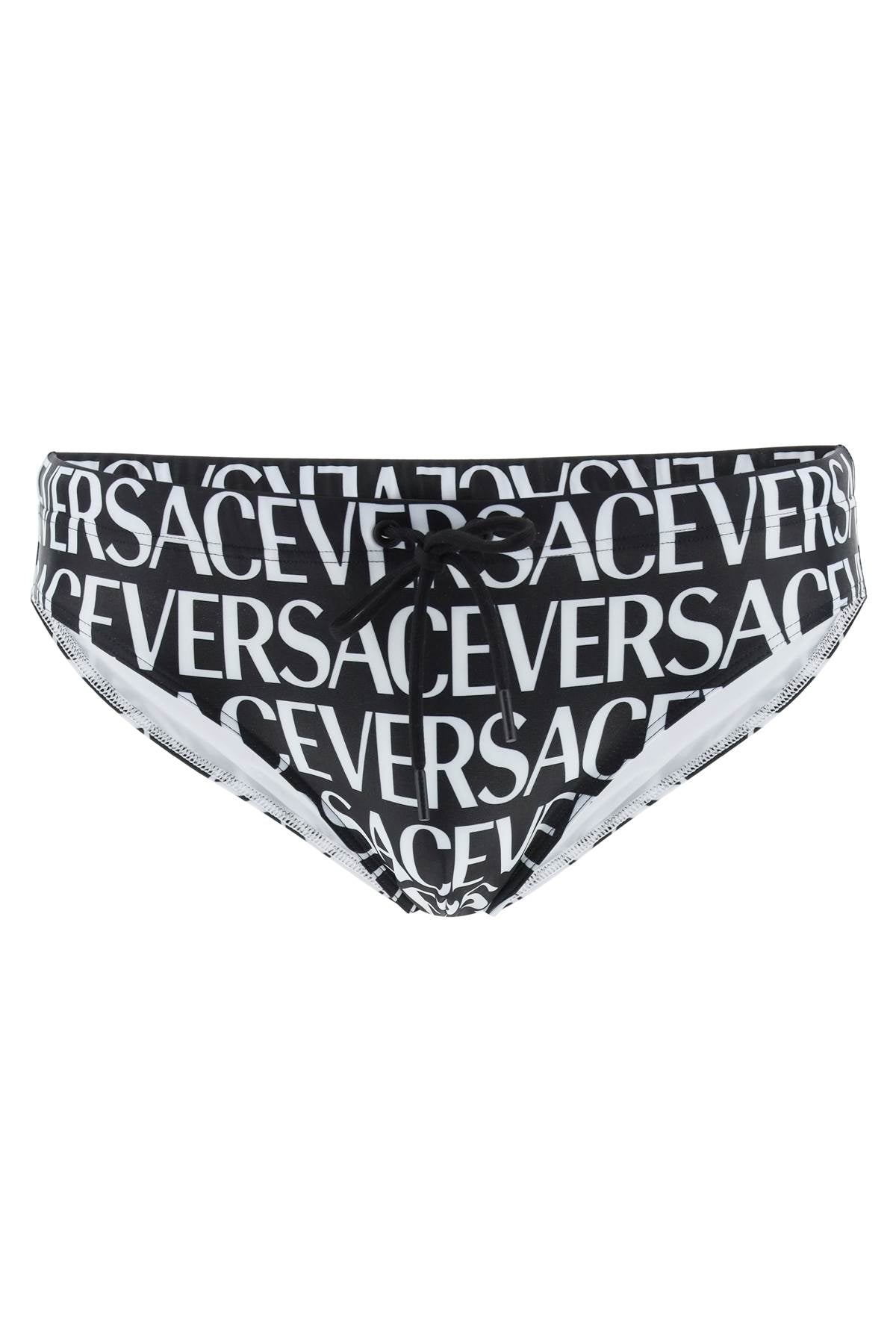 Versace Allover Swim Briefs  - White