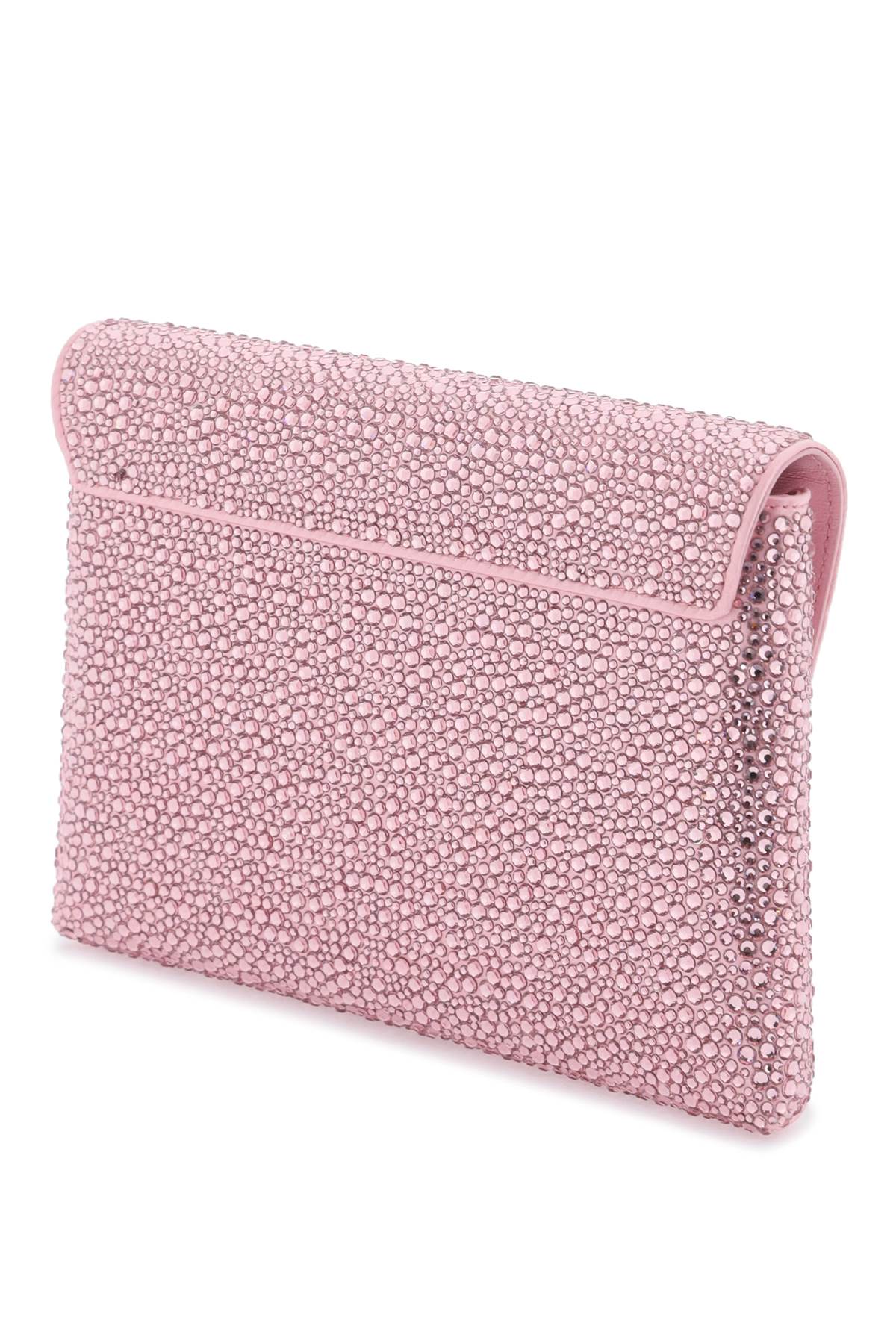 La Medusa Envelope Clutch With Crystals  - Pink