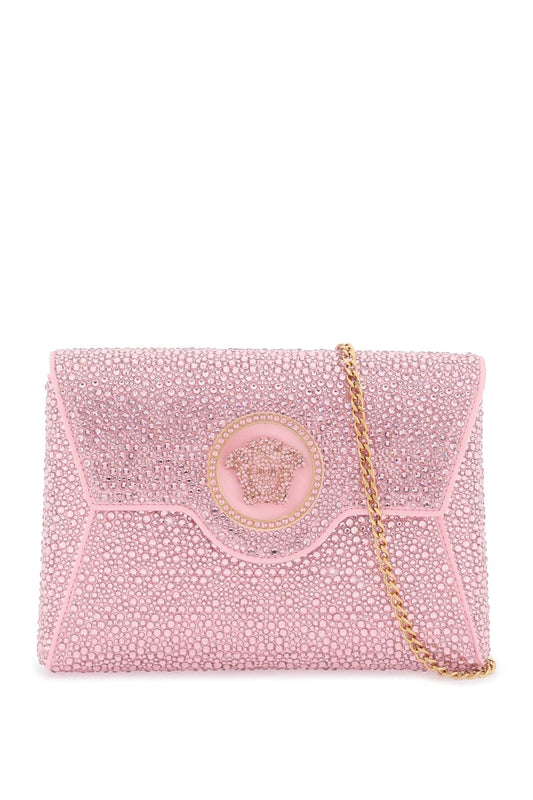 La Medusa Envelope Clutch With Crystals  - Pink