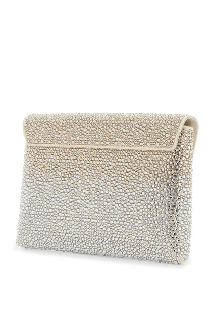 La Medusa Envelope Clutch With Crystals  - Silver