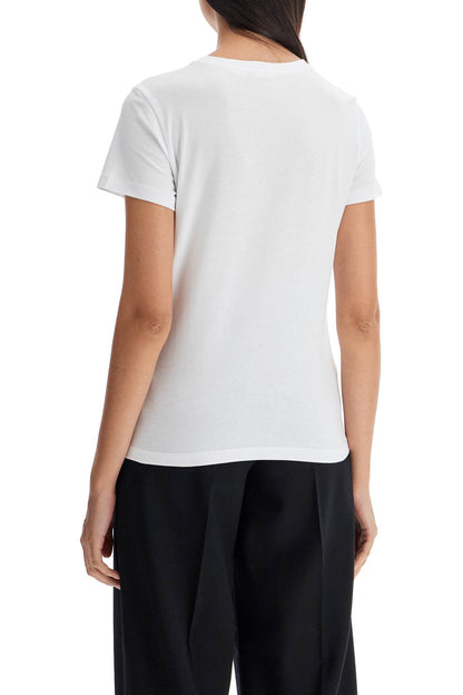 Short-sleeved T-shirt With Embroidery  - White