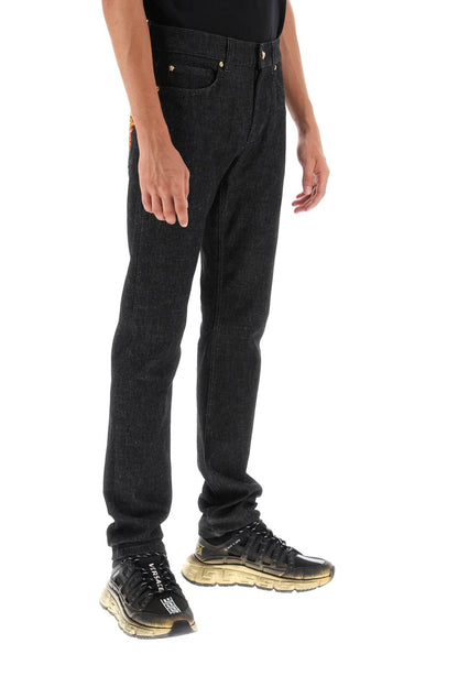 Medusa Flame Jeans  - Nero